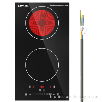 Hybrid Induction and Ceramic 3000W Built-in Electric Cooktop for US Household Market